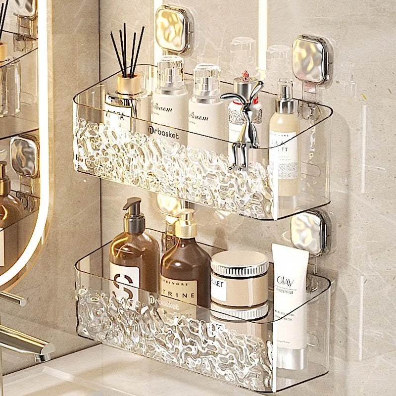 Bathroom Shelf Organizer Toilet Adhesive Shampoo Gel Storage Basket Decoration Bathroom Corner Shower Shelf Rack Accessories - ALL-IN-ONE GENSTORE & SERVICES