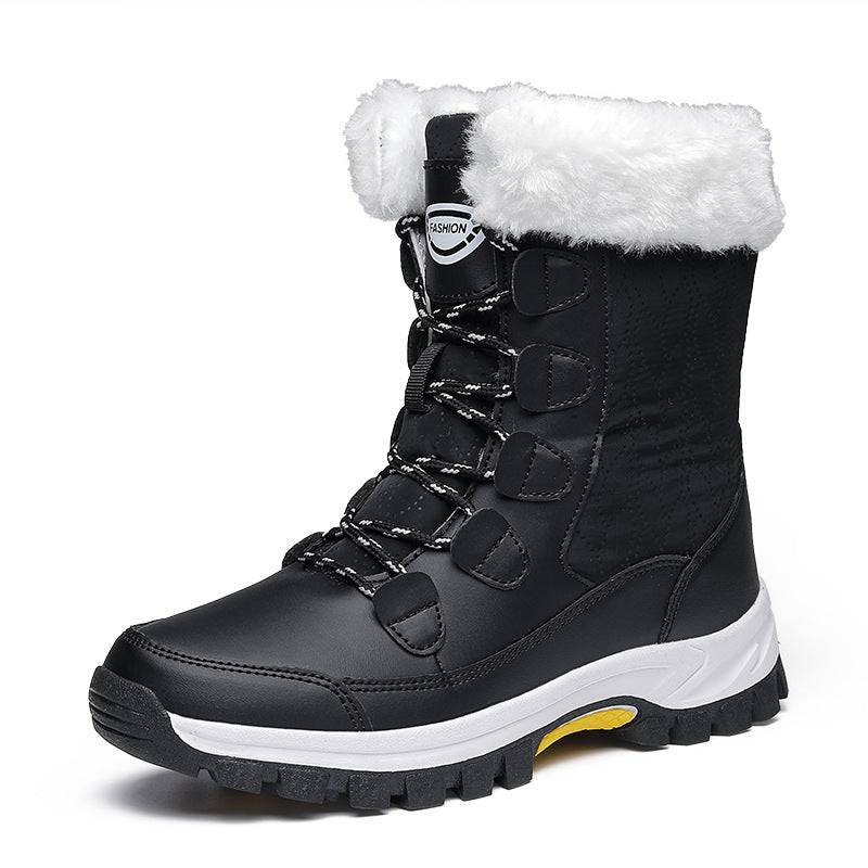 Waterproof Snow Boots Women's Mid-calf Front Zipper - ALL-IN-ONE GENSTORE & SERVICES