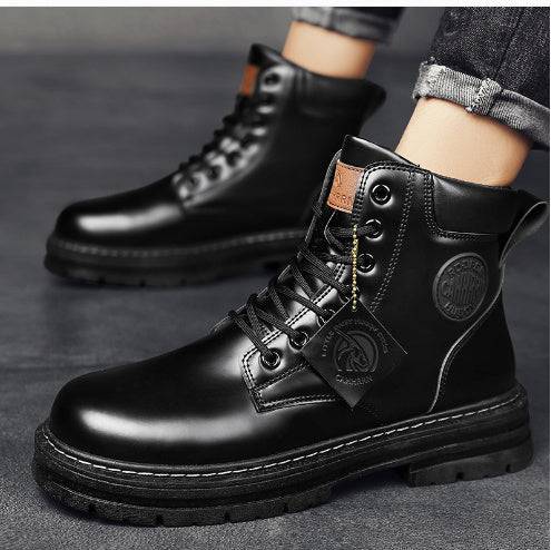 Mens Casual Biker High Top Martin Boots - ALL-IN-ONE GENSTORE & SERVICES