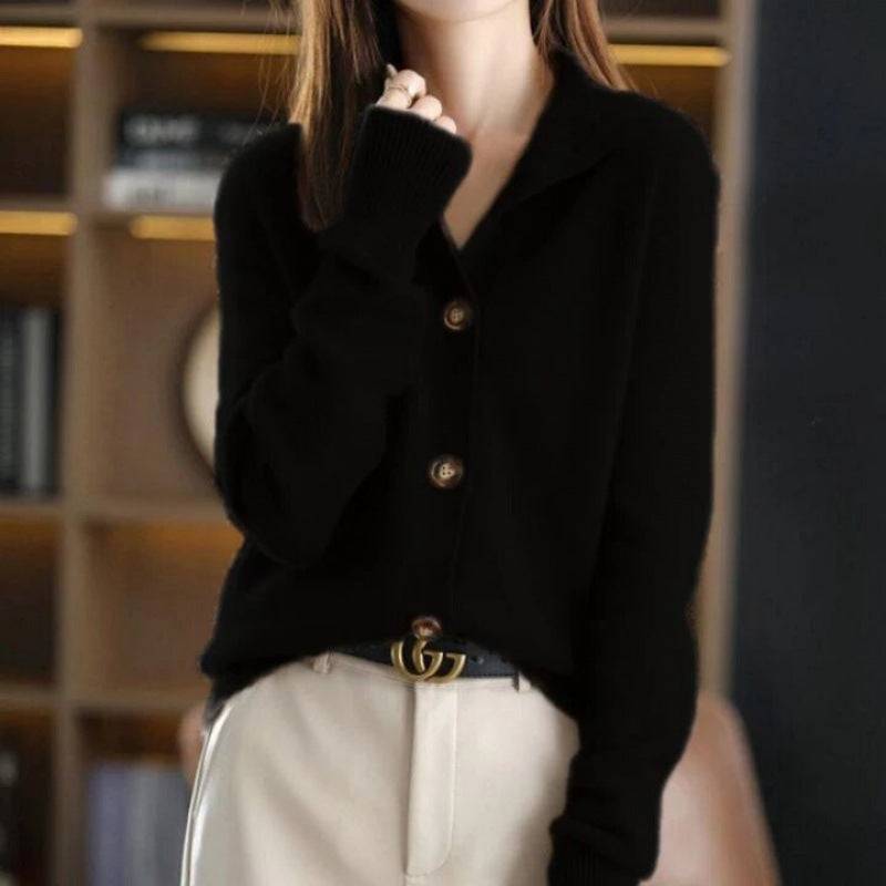 Retro Stand Collar Knitted Cardigan Loose-fitting Short Coat Women's Sweater - ALL-IN-ONE GENSTORE & SERVICES