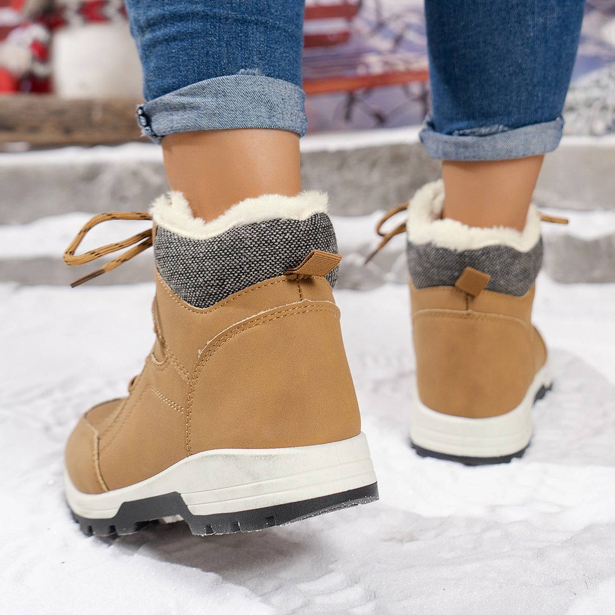 Outdoor Women's Warm Non-slip Short Tube Suede Dr Martens Boots - ALL-IN-ONE GENSTORE & SERVICES
