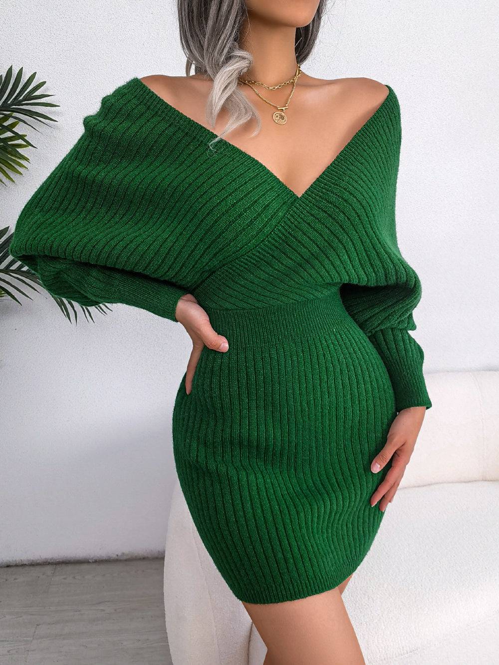 FallWinter Cross V-neck Women's Sheath Dress - ALL-IN-ONE GENSTORE & SERVICES
