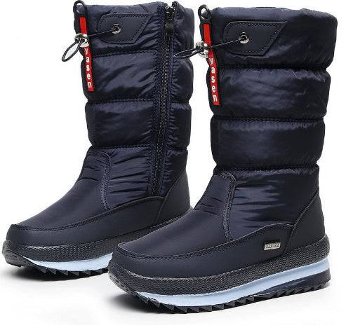 Winter New Plus Velvet Thick Cotton Shoes Thermal Middle Tube Waterproof Non-slip Boots - ALL-IN-ONE GENSTORE & SERVICES