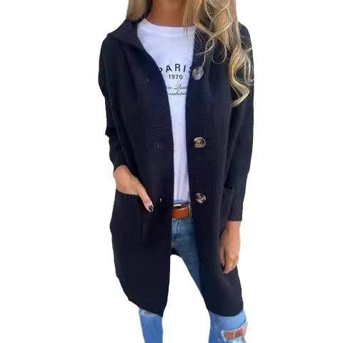 Mid-length Sweater Cardigan Women's Clothes Light Gray - ALL-IN-ONE GENSTORE & SERVICES