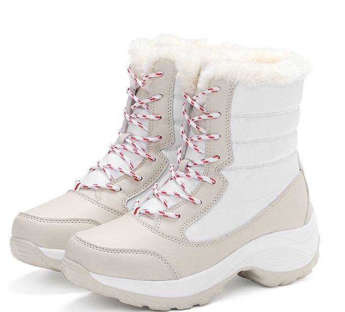 Snow Boots Female High To Help Waterproof Ladies Cotton Shoes Boots Plus Velvet Shoes - ALL-IN-ONE GENSTORE & SERVICES