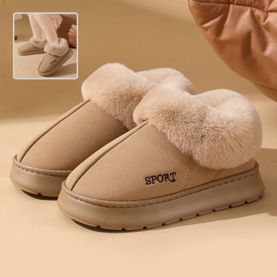 Plush Cotton Shoes For Women Winter Warm Home Slippers Outdoor Snow Boots - ALL-IN-ONE GENSTORE & SERVICES