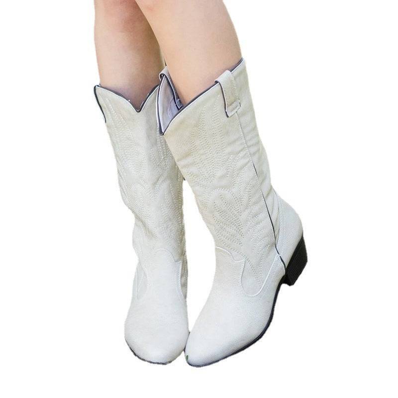 Black Western Cowboy Boots Pointed Toe Shoes Women - ALL-IN-ONE GENSTORE & SERVICES