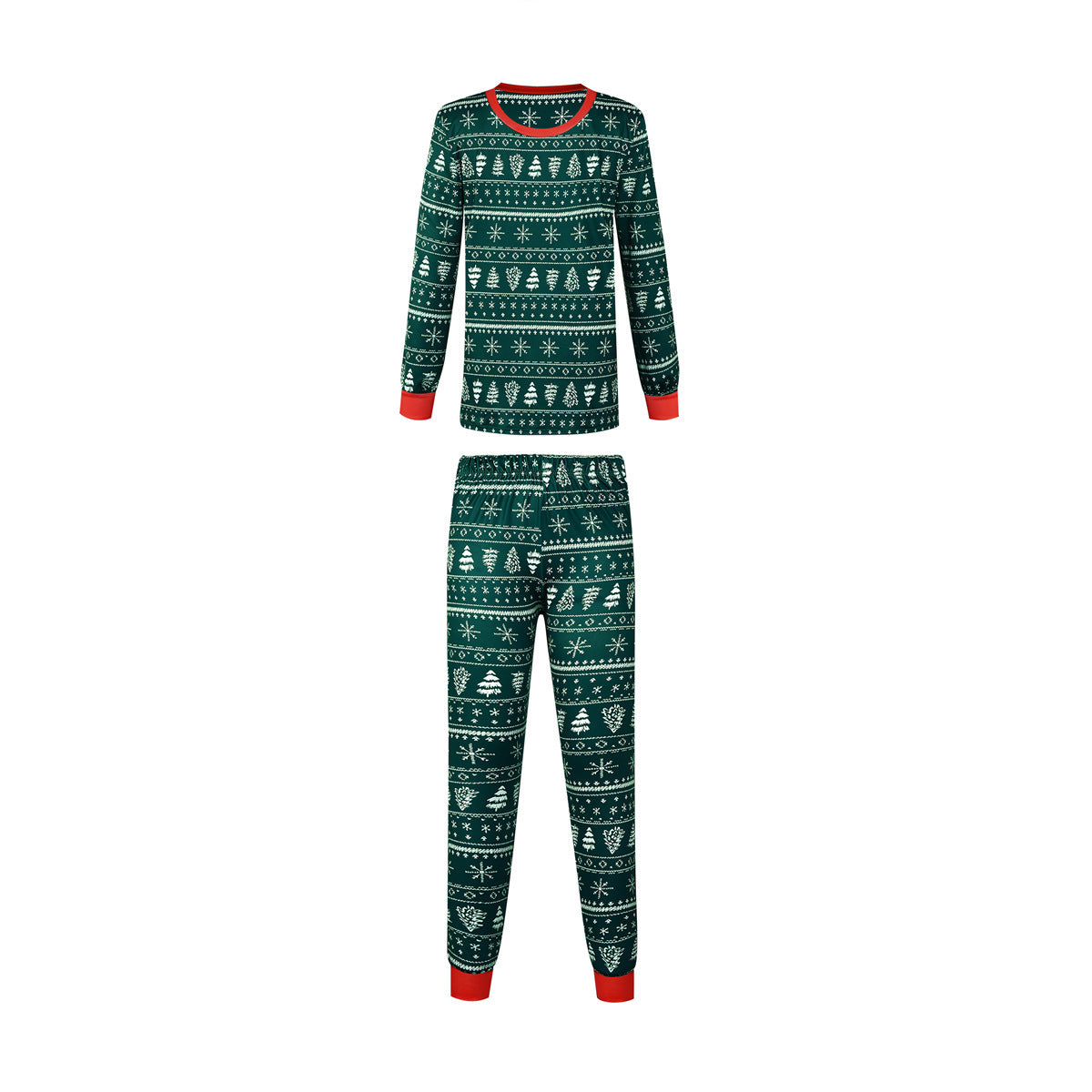 Christmas Print Contrast Color Parent-child Home Service Suit - ALL-IN-ONE GENSTORE & SERVICES