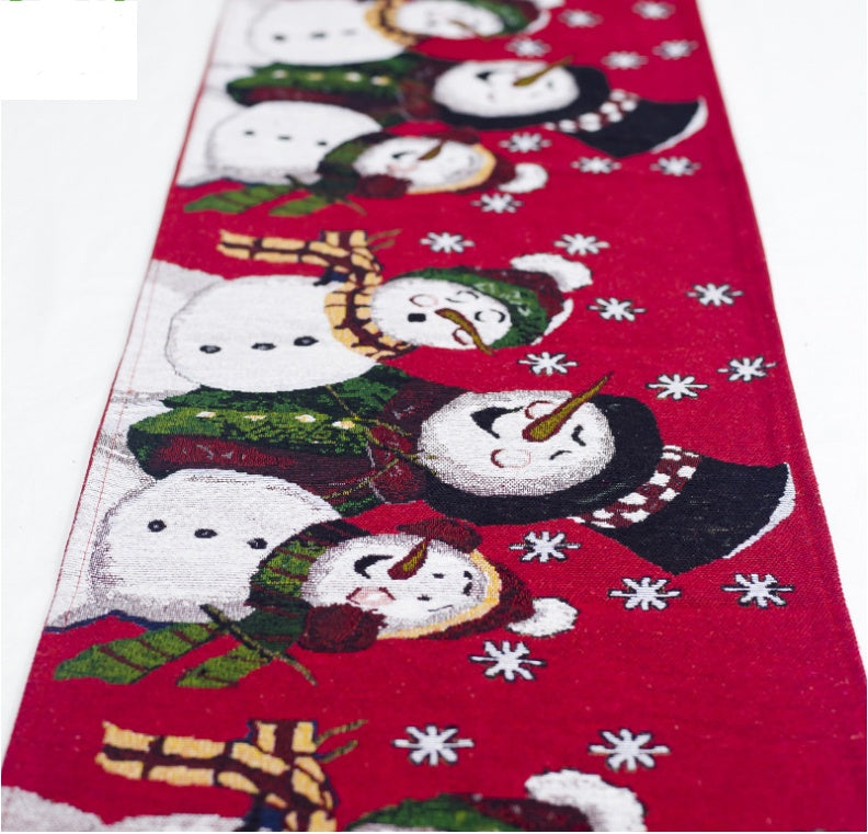 Christmas Elk Snowman Table Runner Merry Christmas Decorations - ALL-IN-ONE GENSTORE & SERVICES