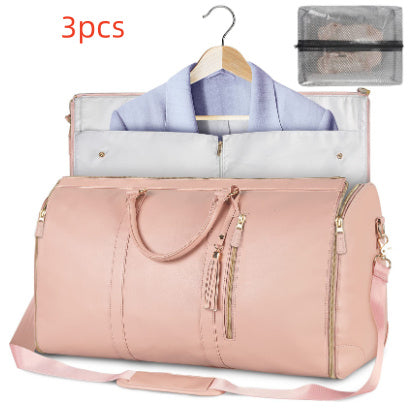 Large Capacity Travel Duffle Bag Women's Handbag Folding Suit Bag Waterproof Clothes Totes - ALL-IN-ONE GENSTORE & SERVICES