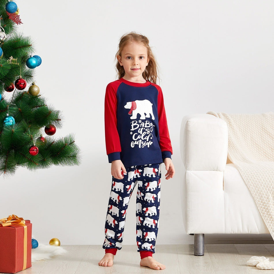 New Christmas Elements Printed Parent-Child Wear Set  Family Wear Home Wear Set - ALL-IN-ONE GENSTORE & SERVICES