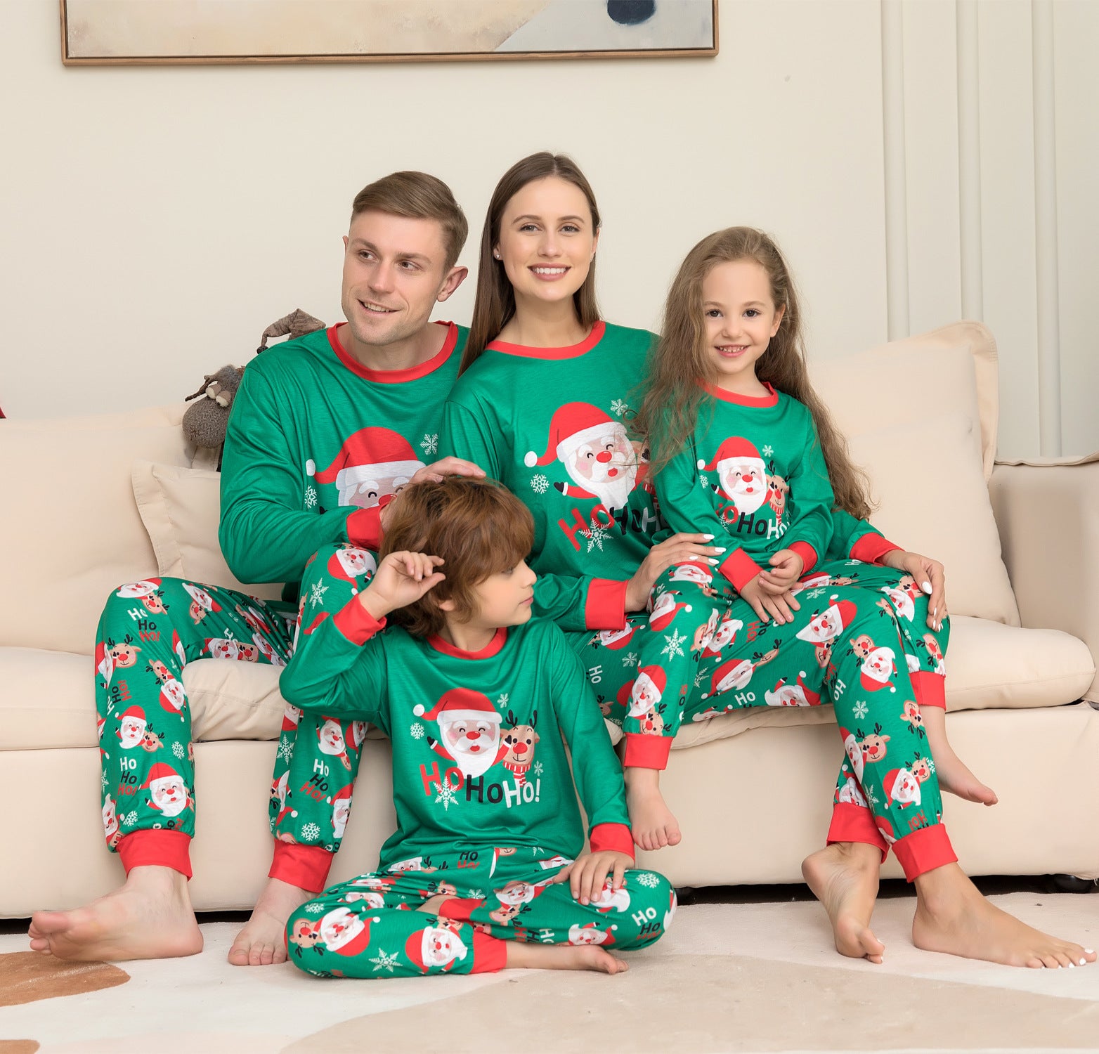 Christmas Pajamas For Family Matching Family Christmas PJs Sets Santa Claus Printed Top Sleepwear - ALL-IN-ONE GENSTORE & SERVICES