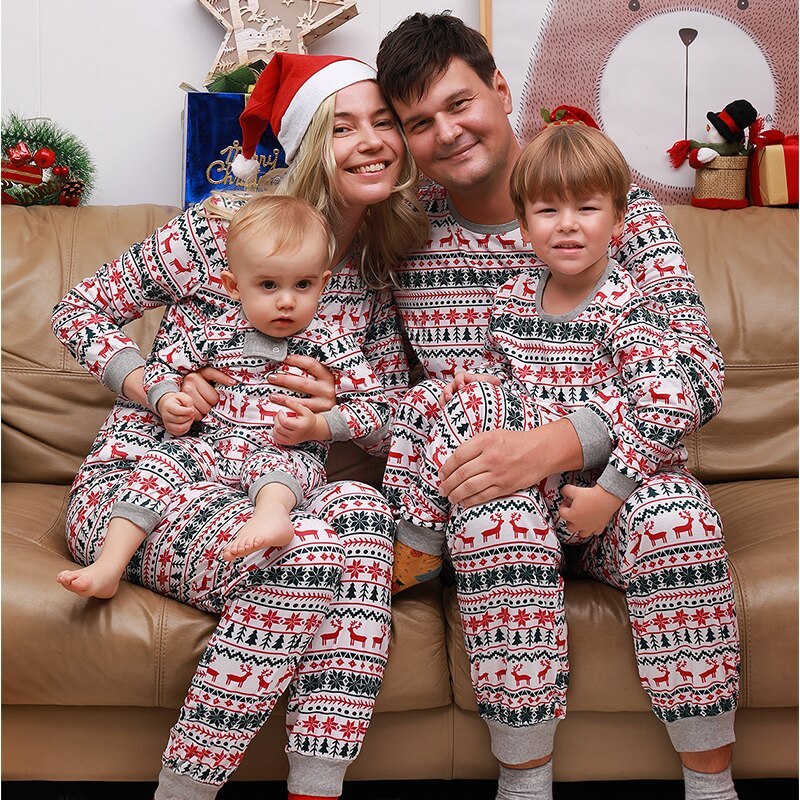 Christmas Pajamas Family Matching New Year Father Mother Kids Baby Look Clothes Set Dad Mom And Daughter Son Pyjamas Outfit - ALL-IN-ONE GENSTORE & SERVICES