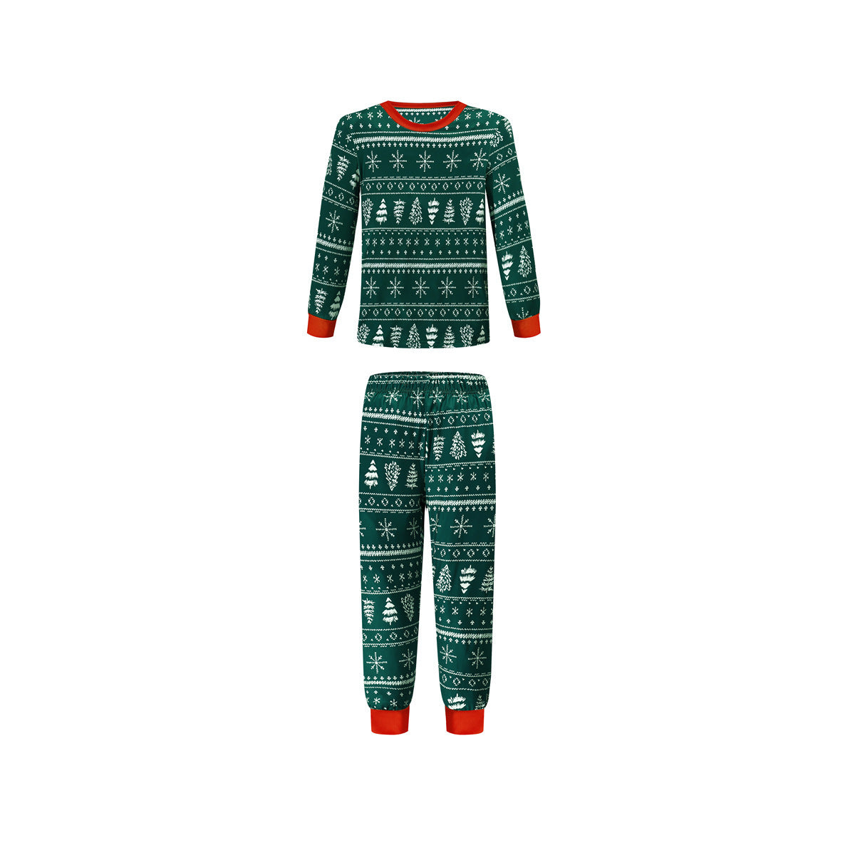 Christmas Print Contrast Color Parent-child Home Service Suit - ALL-IN-ONE GENSTORE & SERVICES