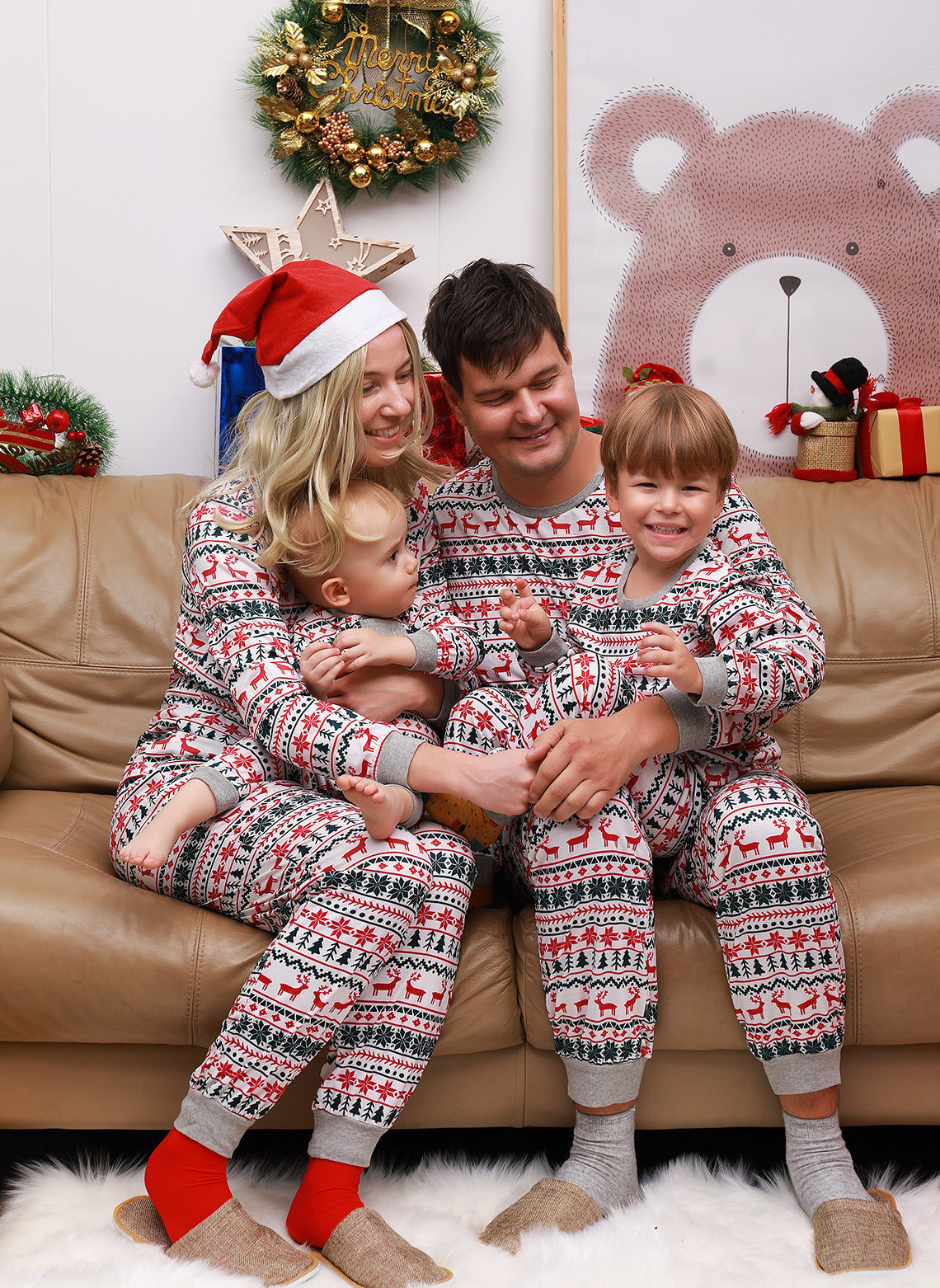 Christmas Pajamas Family Matching New Year Father Mother Kids Baby Look Clothes Set Dad Mom And Daughter Son Pyjamas Outfit - ALL-IN-ONE GENSTORE & SERVICES