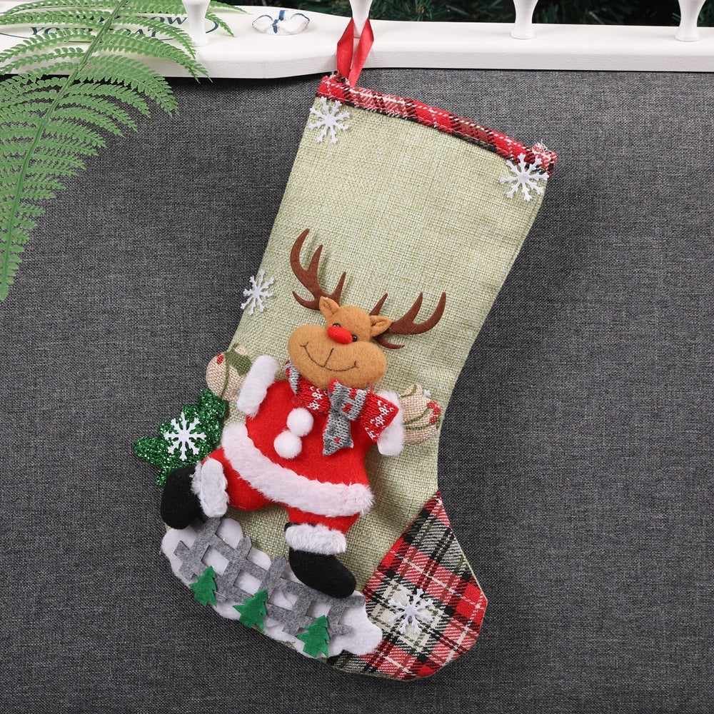 Christmas Decorations Santa Claus Socks Christmas Tree Pendant Christmas Socks Gift Bag Christmas Bag - ALL-IN-ONE GENSTORE & SERVICES