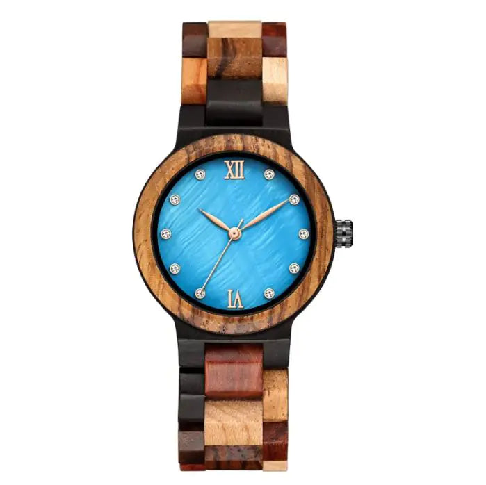 Simple Pearl Shell Color Wood Ladies Watch - ALL-IN-ONE GENSTORE & SERVICES