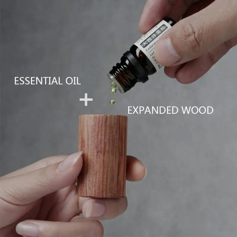 Essential Oil Diffuser Container Slowly Volatile Cherry Wooden Essential Oil for Sleep Push Oil Car Yoga Aromatherapy Inhaler - ALL-IN-ONE GENSTORE & SERVICES