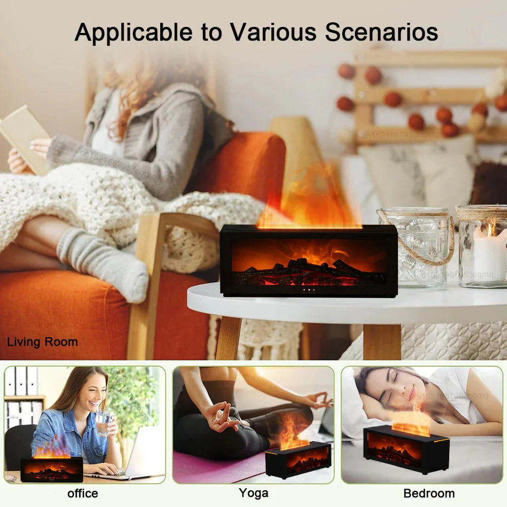 Fireplace Flame Humidifier with Remote & Aromatherapy - ALL-IN-ONE GENSTORE & SERVICES