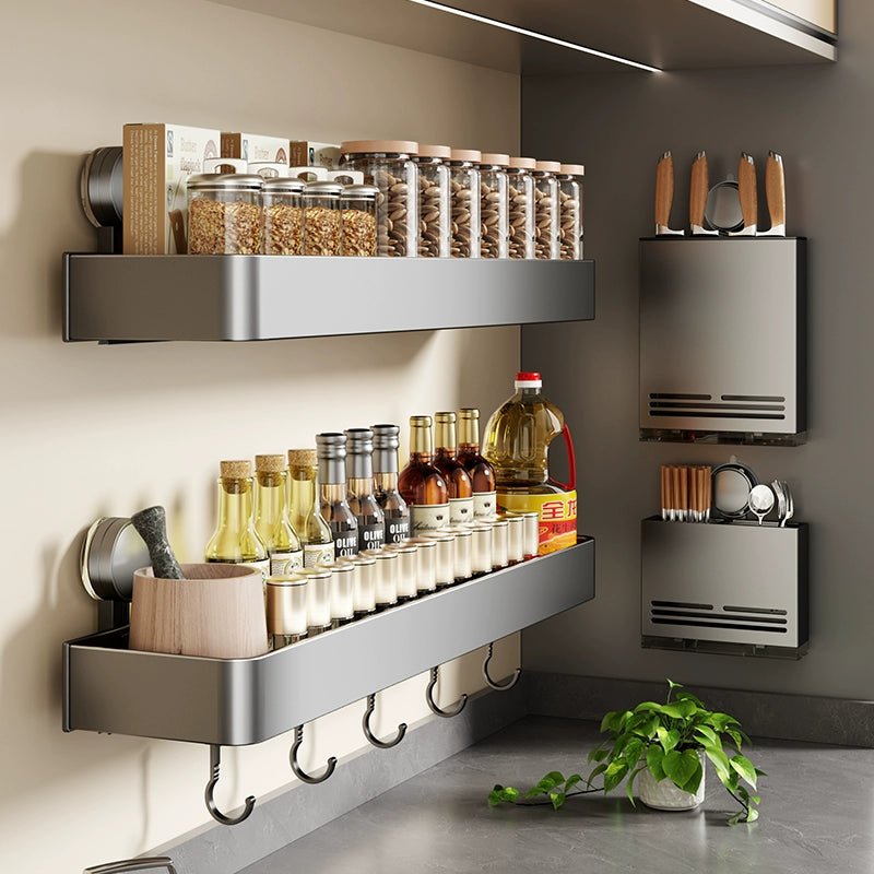 Suction Cup Punch-Free Wall Condiment Hook Rack - ALL-IN-ONE GENSTORE & SERVICES