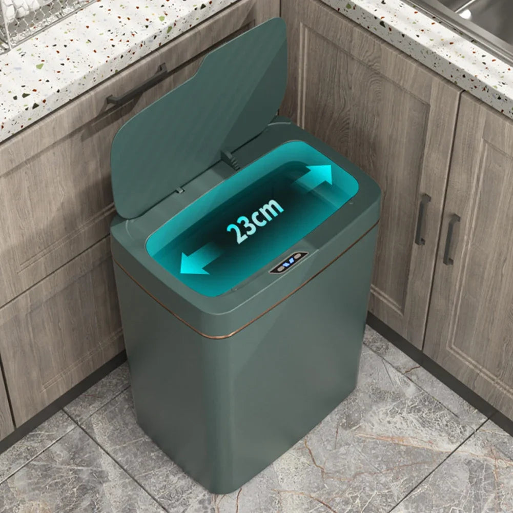 15/18L Smart Sensor Trash Can Waterproof Intelligent Touchless Trash Can Quiet Auto Motion Sensor Rubbish for Kitchen Bathroom - ALL-IN-ONE GENSTORE & SERVICES