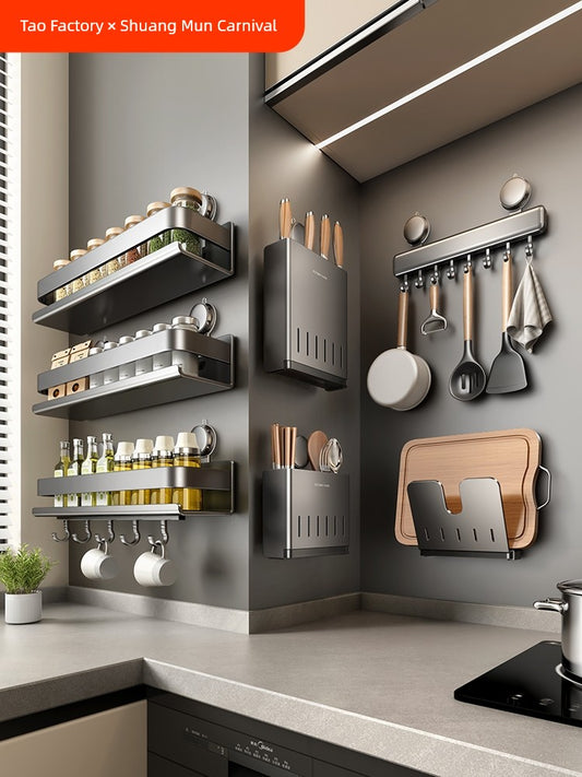 Punch-Free Suction Rack Wall-Mounted For Home Kitchen - ALL-IN-ONE GENSTORE & SERVICES