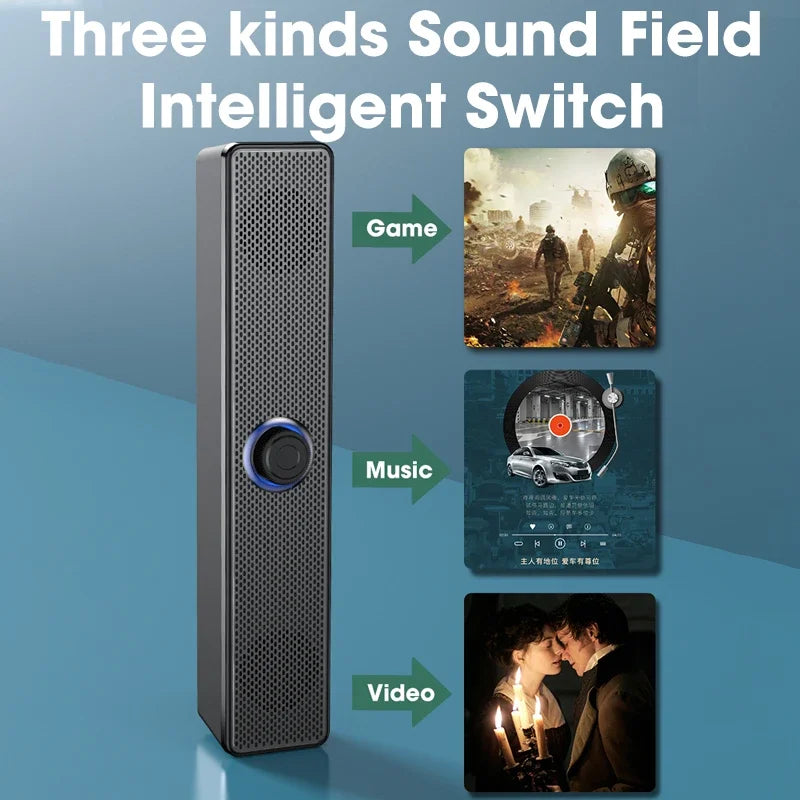 Home Theater Bluetooth Speaker Wired and Wireless Soundbar USB Powered Soundbar for TV Pc Laptop Gaming Surround Audio System - ALL-IN-ONE GENSTORE & SERVICES