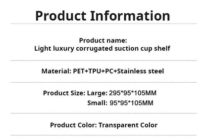 Light Luxury Style Glacier Pattern Suction Cup Shelf Punch-Free Wall Mounted Storage Rack Draining Basket Holder for Bathroom - ALL-IN-ONE GENSTORE & SERVICES