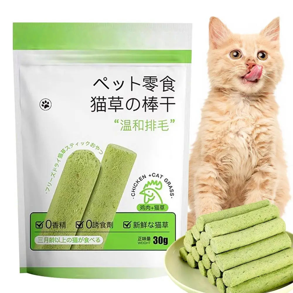 Cat Grass Teething Stick Natural Grass Molar Rod Catnip Toys for Cat Indoor Cat Grass Chew Sticks Kitten Grass Teething Stick - ALL-IN-ONE GENSTORE & SERVICES