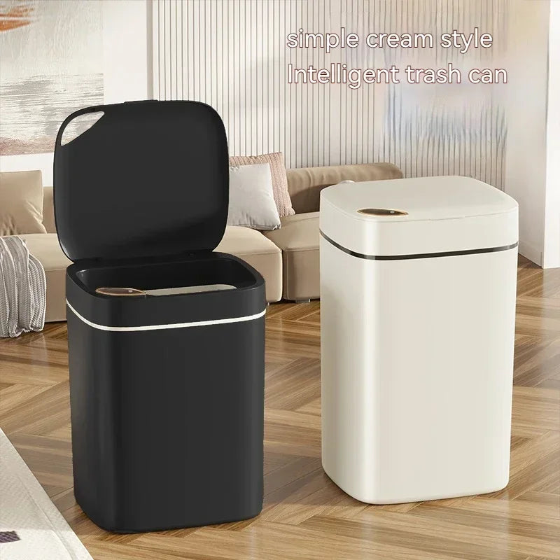 16L Smart Trash Can Automatic Sensor Trash Can Indoor Bathroom Crack Trash Can High Looking Anti-odor Household Products - ALL-IN-ONE GENSTORE & SERVICES