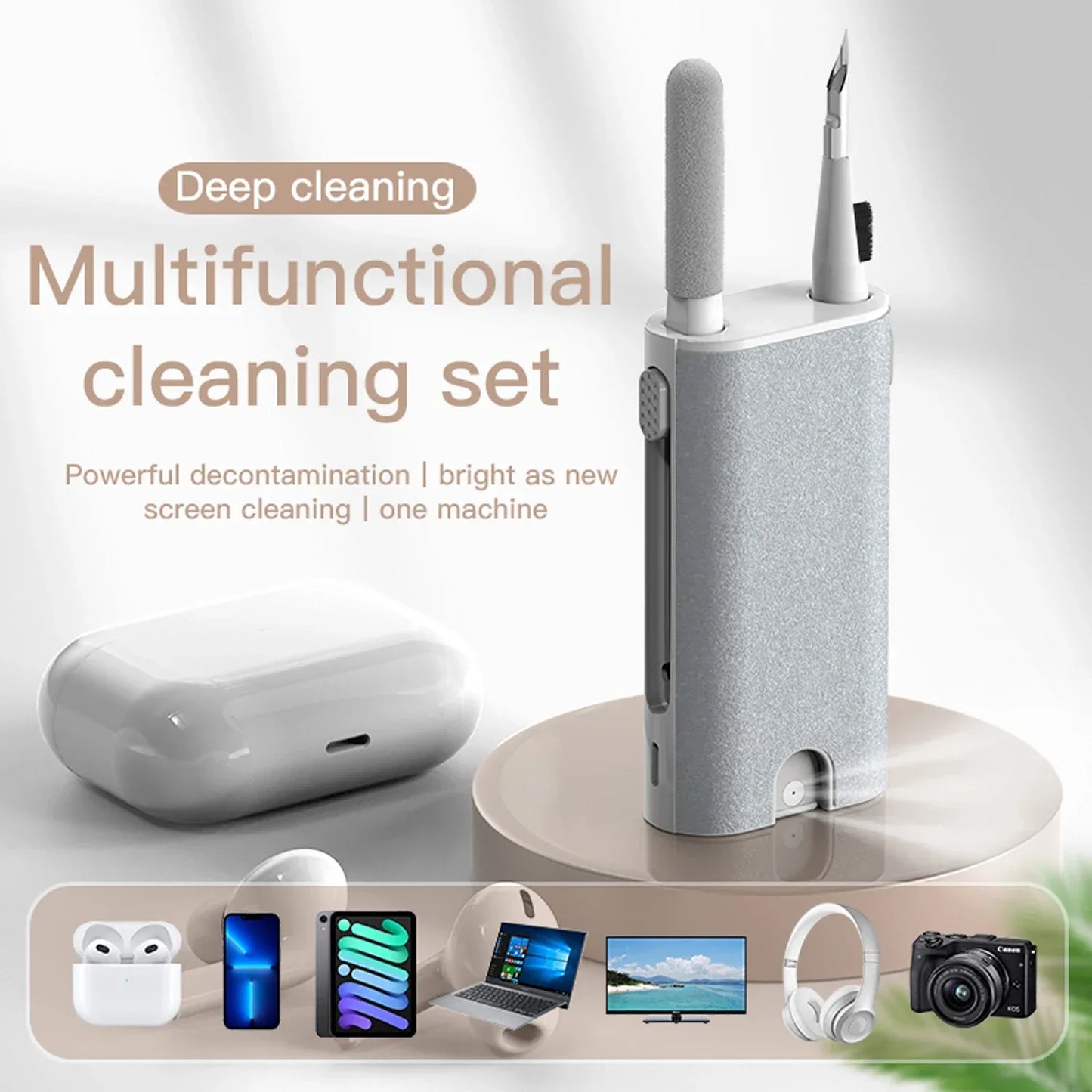 8 In1 Electronic Cleaner Kit Screen Cleaner Multifunctional Cleaning Brush for Earphone Keyboard Laptop Phone PC Monitor Camera - ALL-IN-ONE GENSTORE & SERVICES