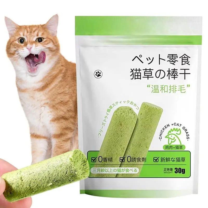 Cat Grass Teething Stick Natural Grass Molar Rod Catnip Toys for Cat Indoor Cat Grass Chew Sticks Kitten Grass Teething Stick - ALL-IN-ONE GENSTORE & SERVICES