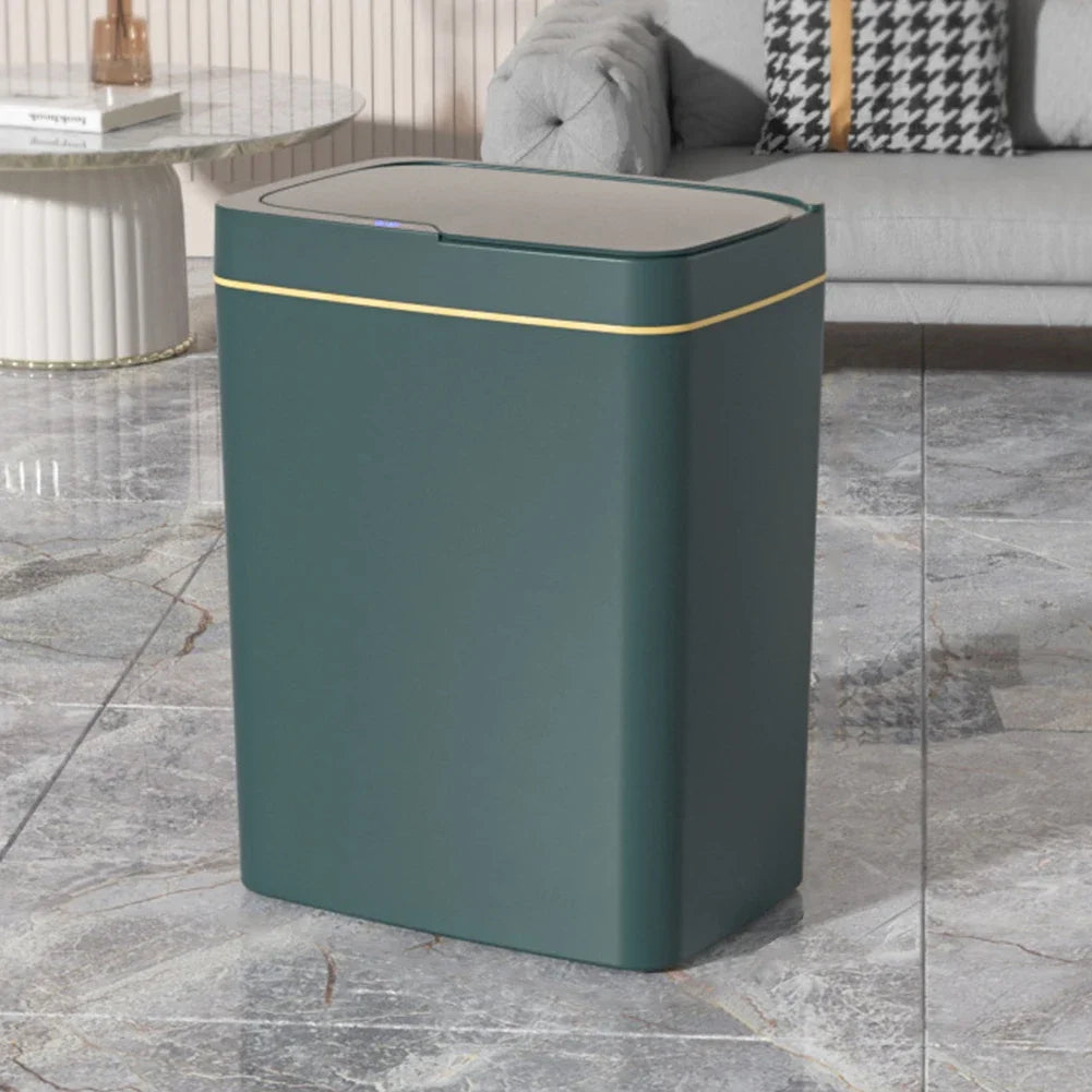 15/18L Smart Sensor Trash Can Waterproof Intelligent Touchless Trash Can Quiet Auto Motion Sensor Rubbish for Kitchen Bathroom - ALL-IN-ONE GENSTORE & SERVICES