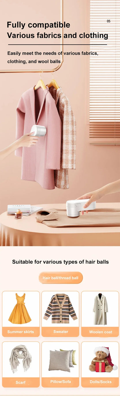 Portable Lint Removers for Clothes Rechargable Cloth Fabric Shaver Fluff Pellet Remove Machine Home xiaomi Lint Eliminator - ALL-IN-ONE GENSTORE & SERVICES
