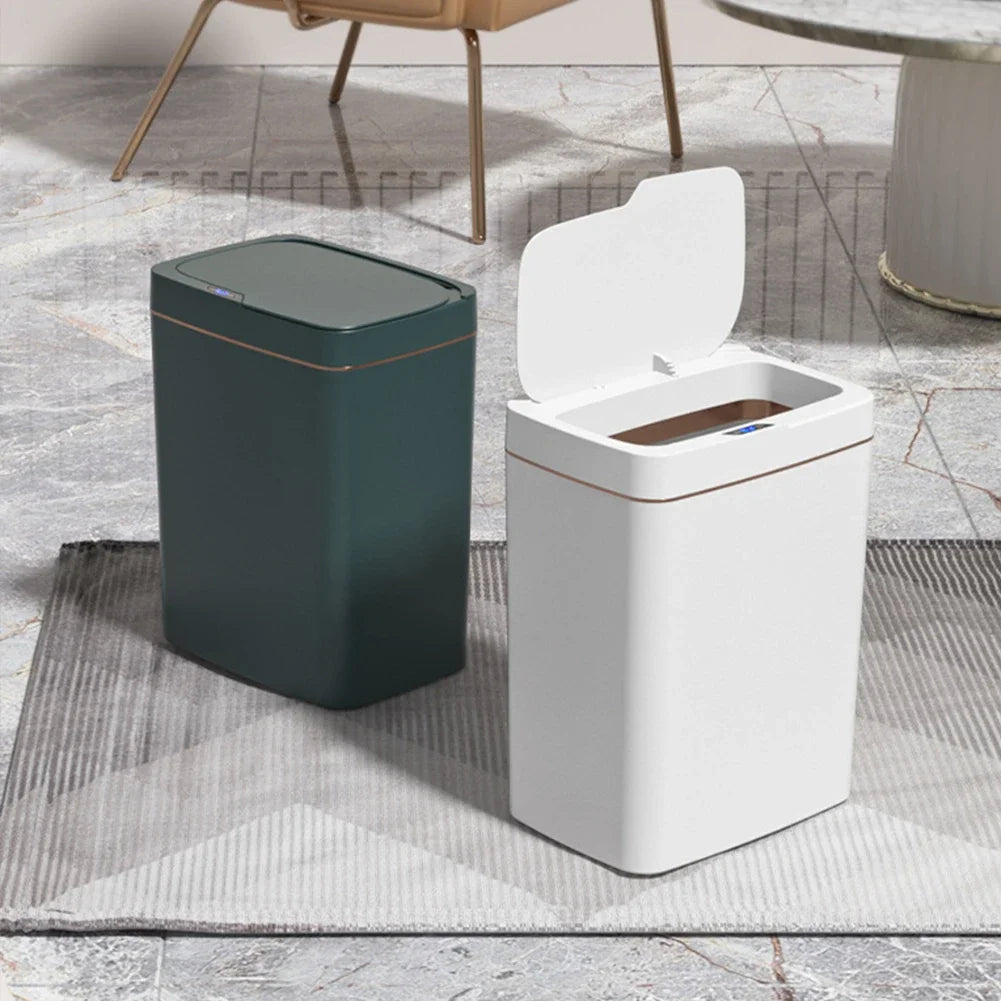 15/18L Smart Sensor Trash Can Waterproof Intelligent Touchless Trash Can Quiet Auto Motion Sensor Rubbish for Kitchen Bathroom - ALL-IN-ONE GENSTORE & SERVICES