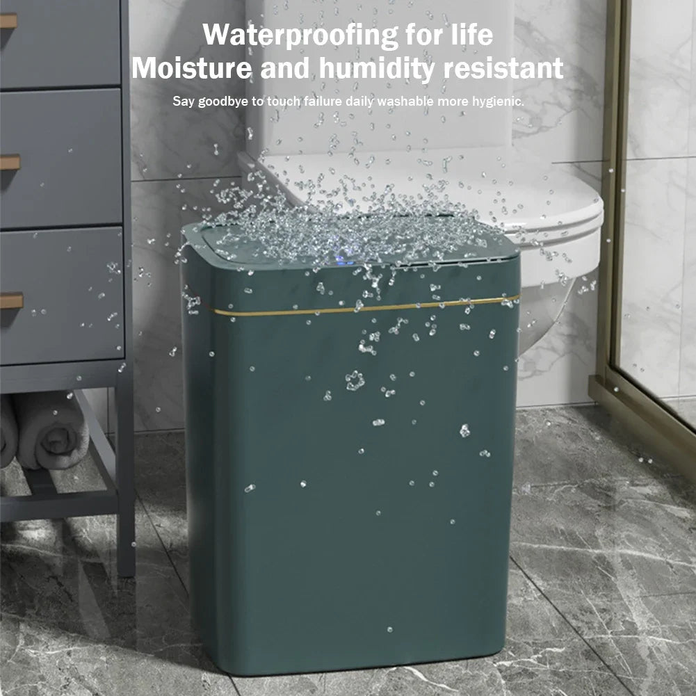 15/18L Smart Sensor Trash Can Waterproof Intelligent Touchless Trash Can Quiet Auto Motion Sensor Rubbish for Kitchen Bathroom - ALL-IN-ONE GENSTORE & SERVICES