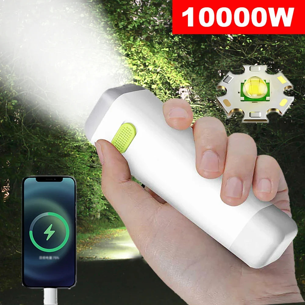 Portable Mini Torch Light USB Power Bank 2 In 1 Waterproof Ultra Bright Flashlight USB Rechargeable Outdoor Camping Lamp Lantern - ALL-IN-ONE GENSTORE & SERVICES