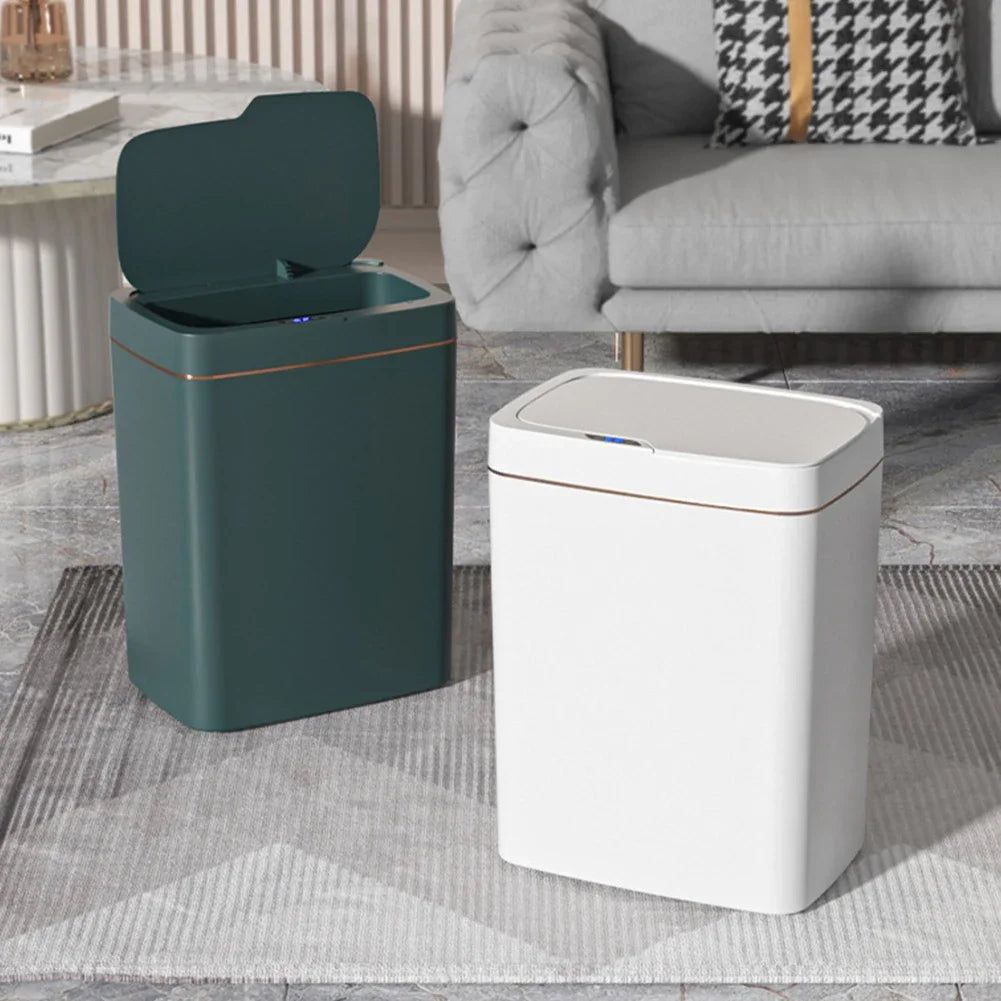 15/18L Smart Sensor Trash Can Waterproof Intelligent Touchless Trash Can Quiet Auto Motion Sensor Rubbish for Kitchen Bathroom - ALL-IN-ONE GENSTORE & SERVICES