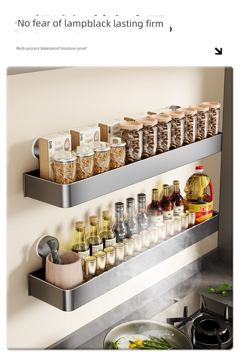 Suction Cup Punch-Free Wall Condiment Hook Rack - ALL-IN-ONE GENSTORE & SERVICES