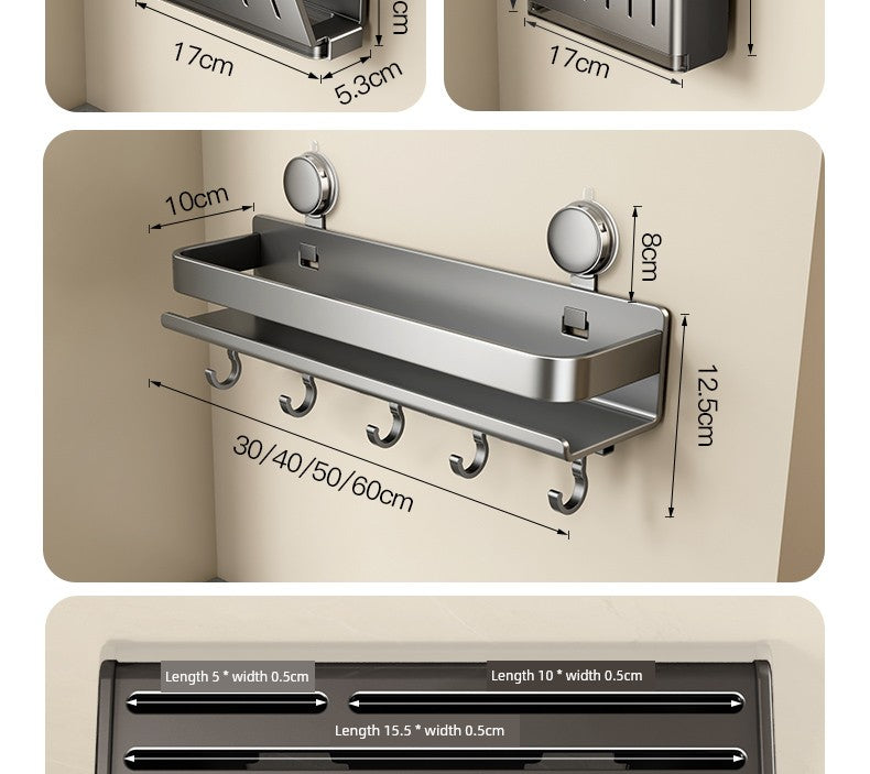 Punch-Free Suction Rack Wall-Mounted For Home Kitchen - ALL-IN-ONE GENSTORE & SERVICES