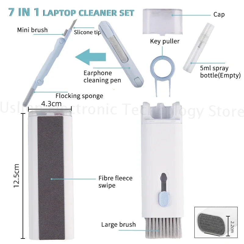 7-in-1 Computer Keyboard Cleaner Brush Kit Earphone Cleaning Pen For Headset iPad Phone Cleaning Tools Cleaner Keycap Puller Kit - ALL-IN-ONE GENSTORE & SERVICES