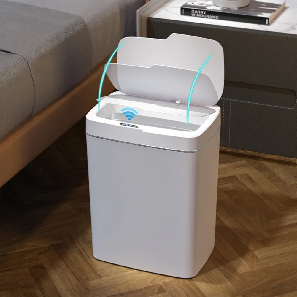 15/18L Smart Sensor Trash Can Waterproof Intelligent Touchless Trash Can Quiet Auto Motion Sensor Rubbish for Kitchen Bathroom - ALL-IN-ONE GENSTORE & SERVICES