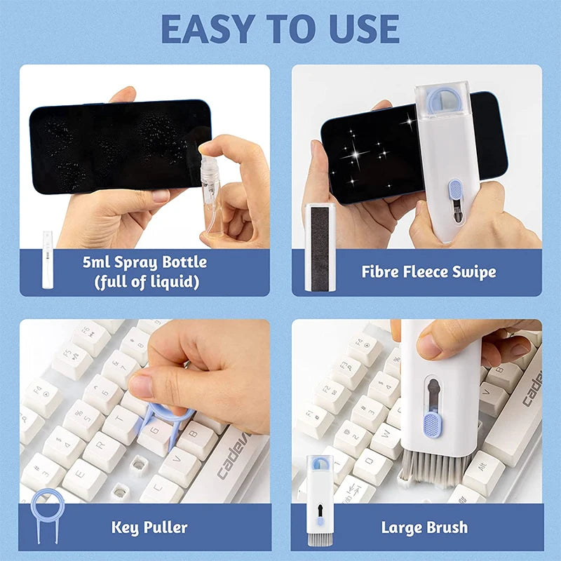 7-in-1 Keyboard Cleaning Kits Airpods Cleaner Headset Cleaner Pen Laptop Screen Cleaning Bluetooth Earphones Cleaning Kit - ALL-IN-ONE GENSTORE & SERVICES