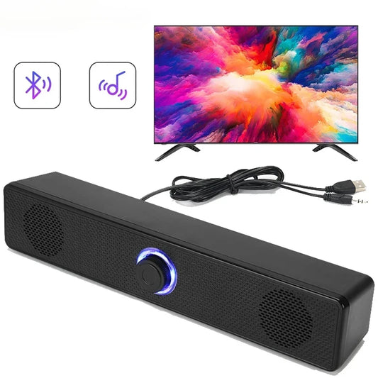 Home Theater Bluetooth Speaker Wired and Wireless Soundbar USB Powered Soundbar for TV Pc Laptop Gaming Surround Audio System - ALL-IN-ONE GENSTORE & SERVICES