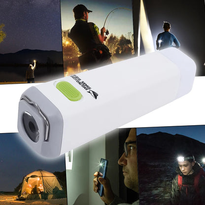 Portable Mini Torch Light USB Power Bank 2 In 1 Waterproof Ultra Bright Flashlight USB Rechargeable Outdoor Camping Lamp Lantern - ALL-IN-ONE GENSTORE & SERVICES