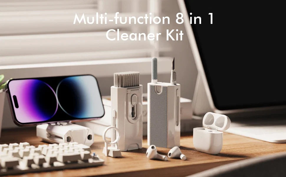 8 In1 Electronic Cleaner Kit Screen Cleaner Multifunctional Cleaning Brush for Earphone Keyboard Laptop Phone PC Monitor Camera - ALL-IN-ONE GENSTORE & SERVICES