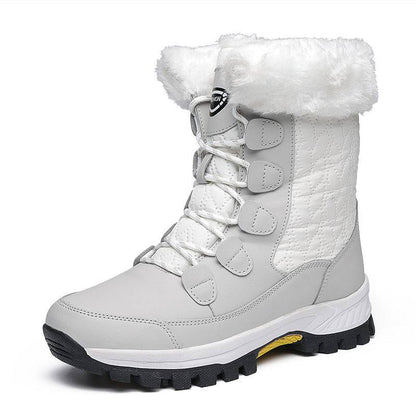 Waterproof Snow Boots Women's Mid-calf Front Zipper - ALL-IN-ONE GENSTORE & SERVICES