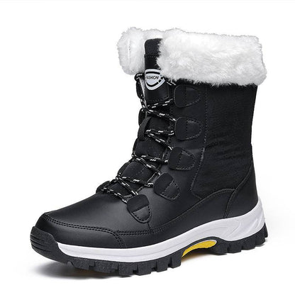 Waterproof Snow Boots Women's Mid-calf Front Zipper - ALL-IN-ONE GENSTORE & SERVICES