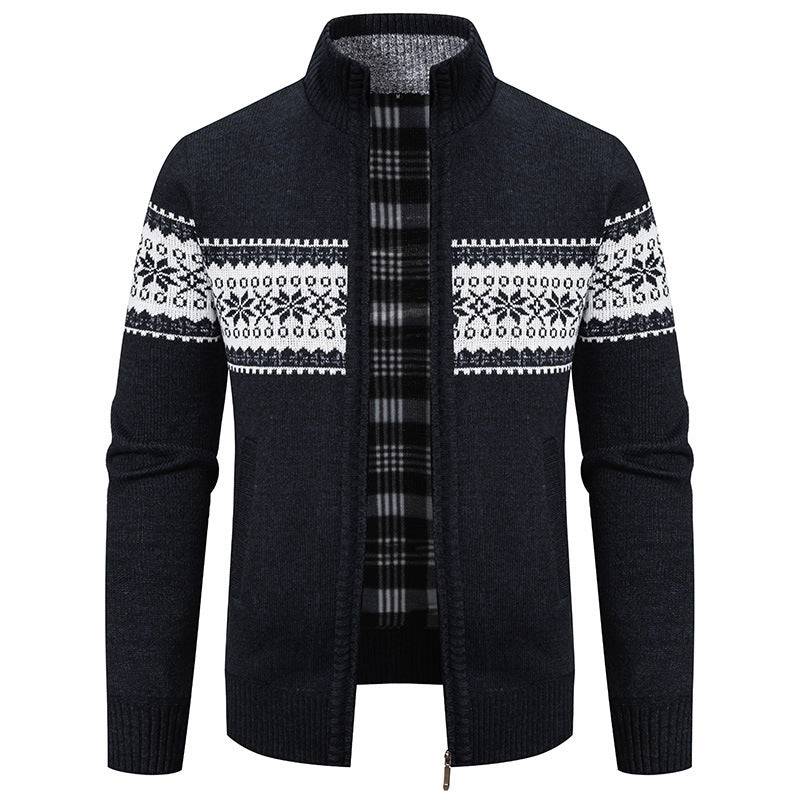 European Size Autumn And Winter Knitting Cardigan Top Coat For Men