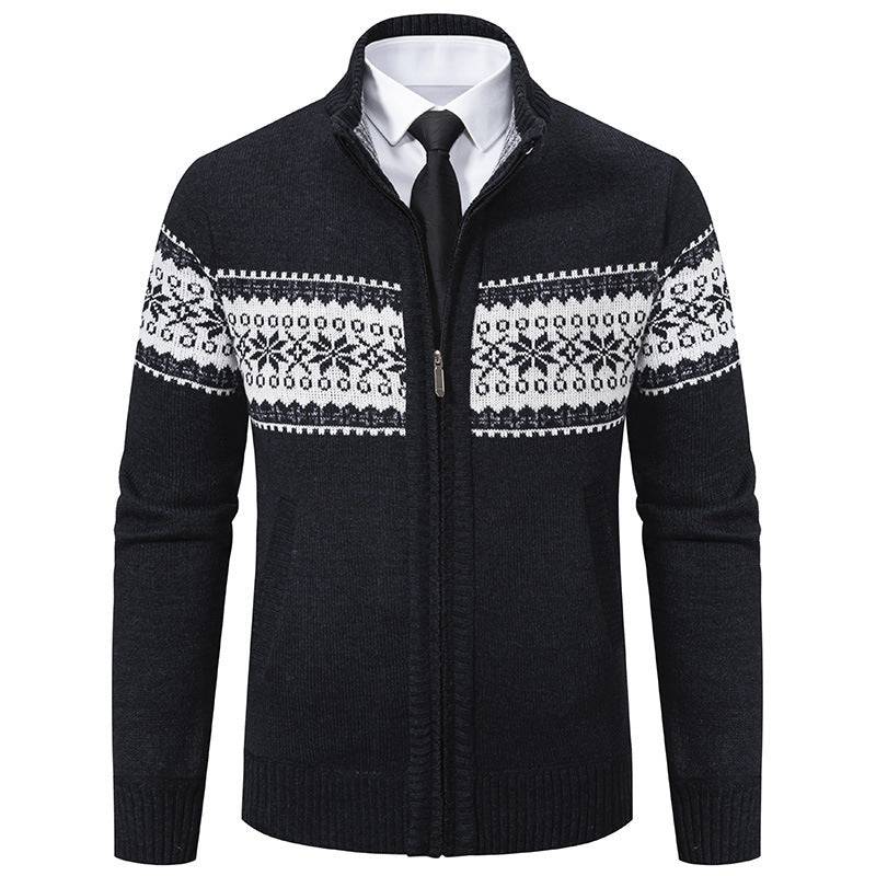 European Size Autumn And Winter Knitting Cardigan Top Coat For Men